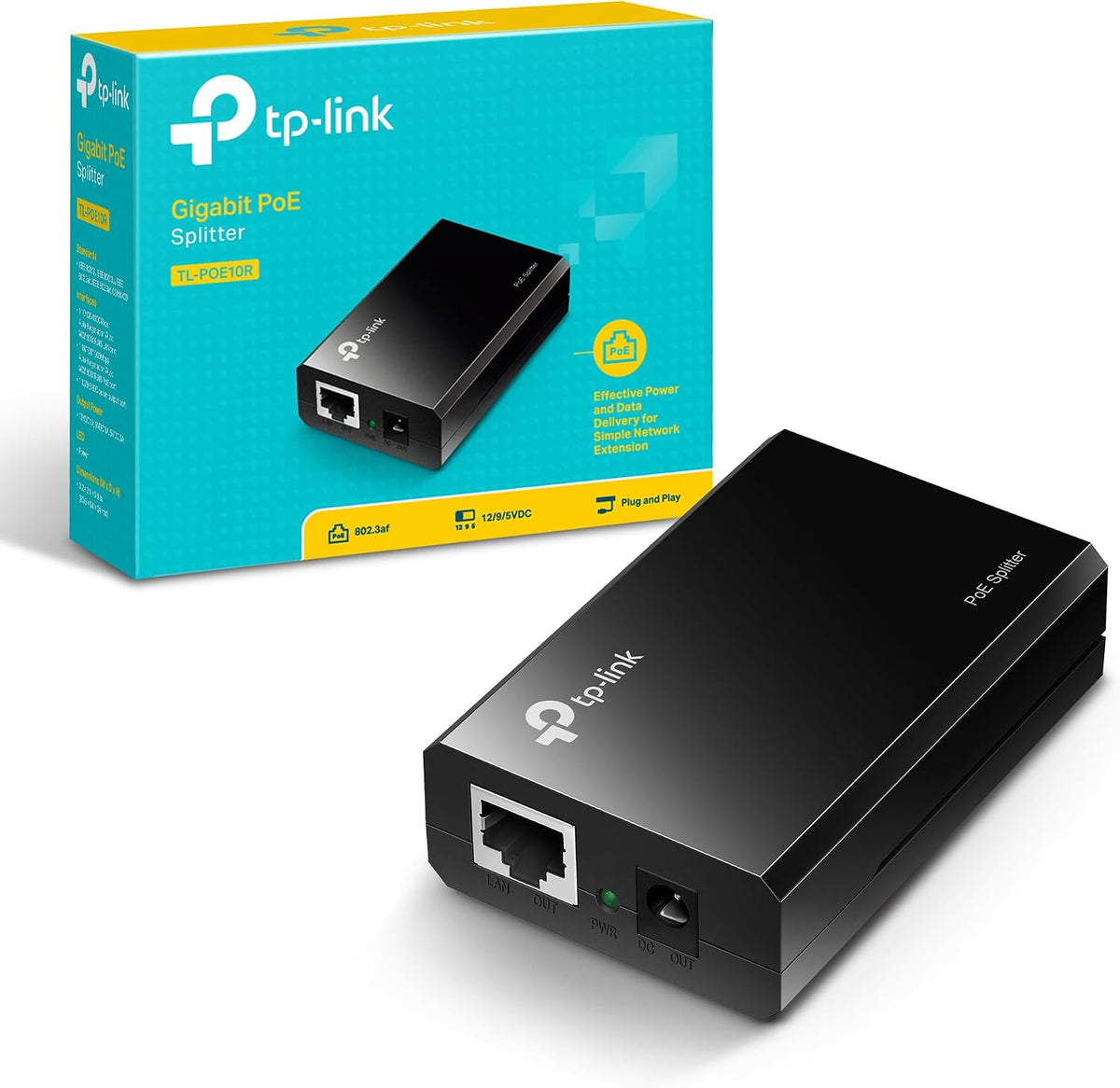 TP-Link Omada POE10R | PoE splitter | Gigabit Ethernet | 5V 9V or 12V DC