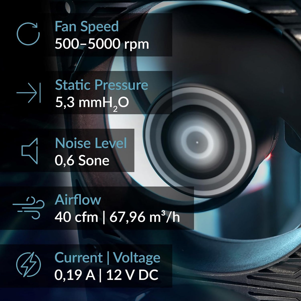 ARCTIC P8 Max | 80 mm PWM case fan | 500–5000 rpm | Black