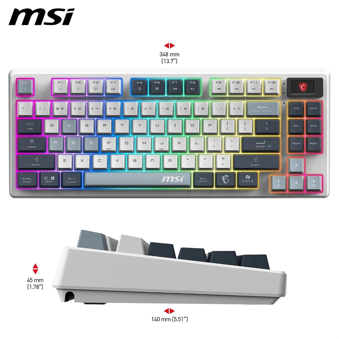 MSI FORGE GK600 TKL WIRELESS SKY | UK layout | Sky