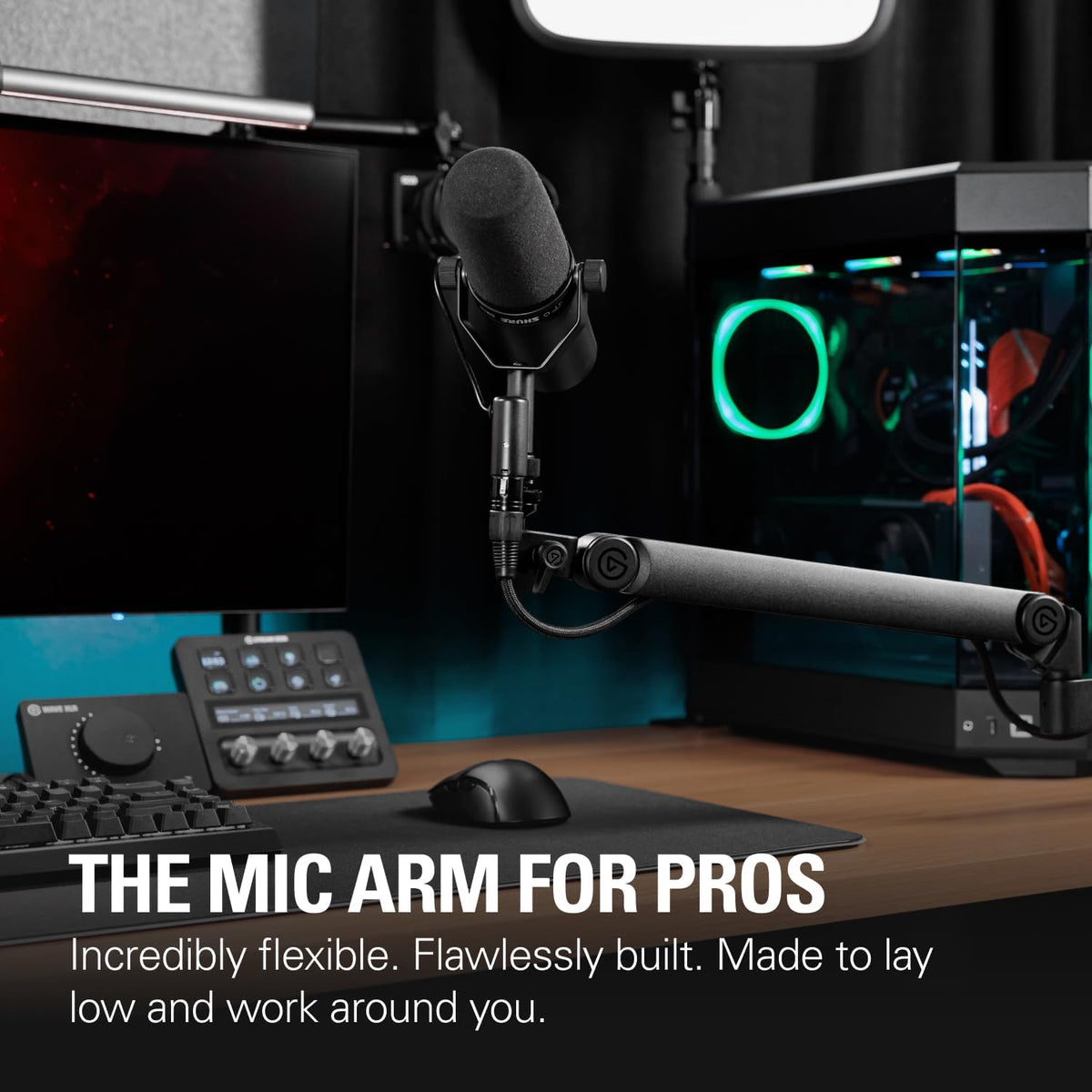 Elgato Wave Mic Arm Pro | Microphone boom arm | 3 kg capacity | Black
