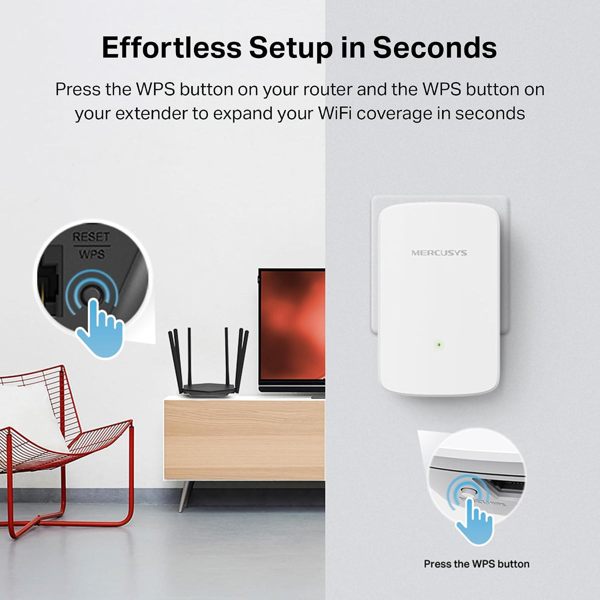 MERCUSYS ME10 | Wi-Fi range extender | Up to 300 Mbps | 2.4 GHz
