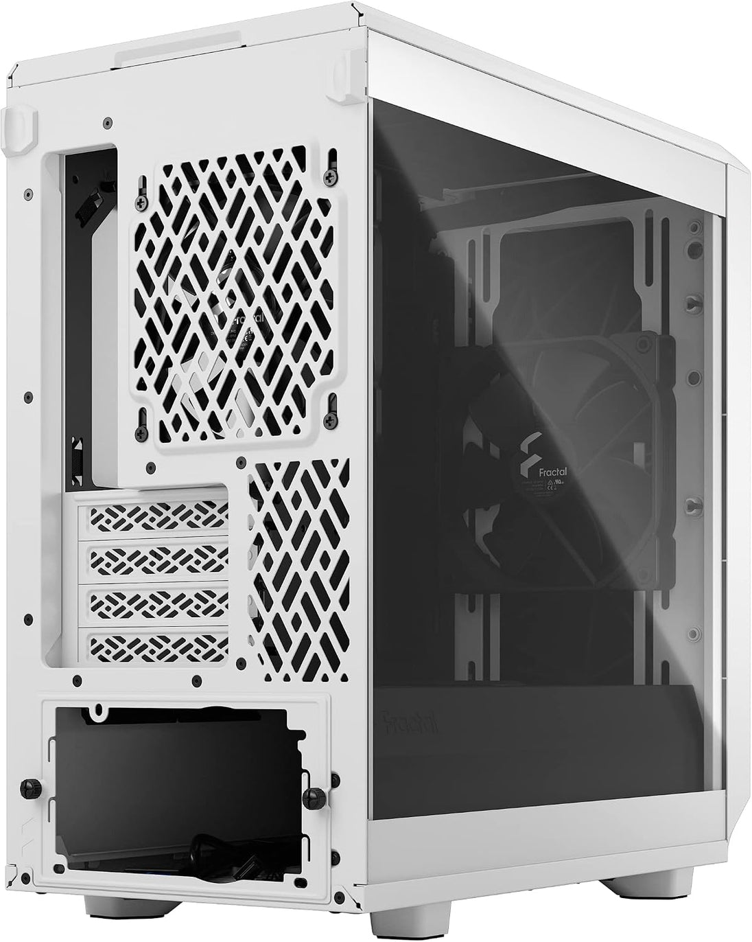 Fractal Design Meshify 2 Mini | Micro ATX PC case | Tempered glass | White