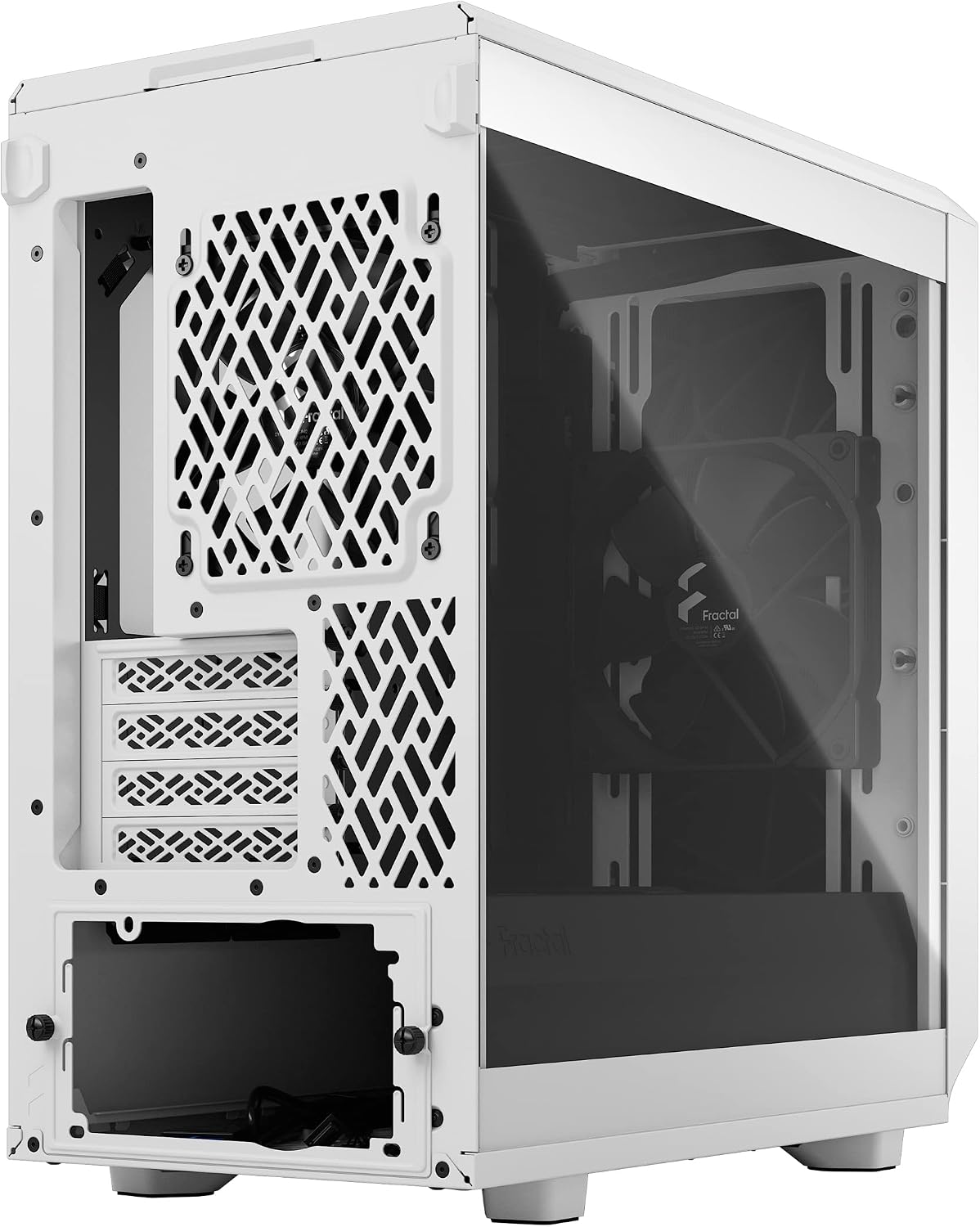Fractal Design Meshify 2 Mini | Micro ATX PC case | Tempered glass | White