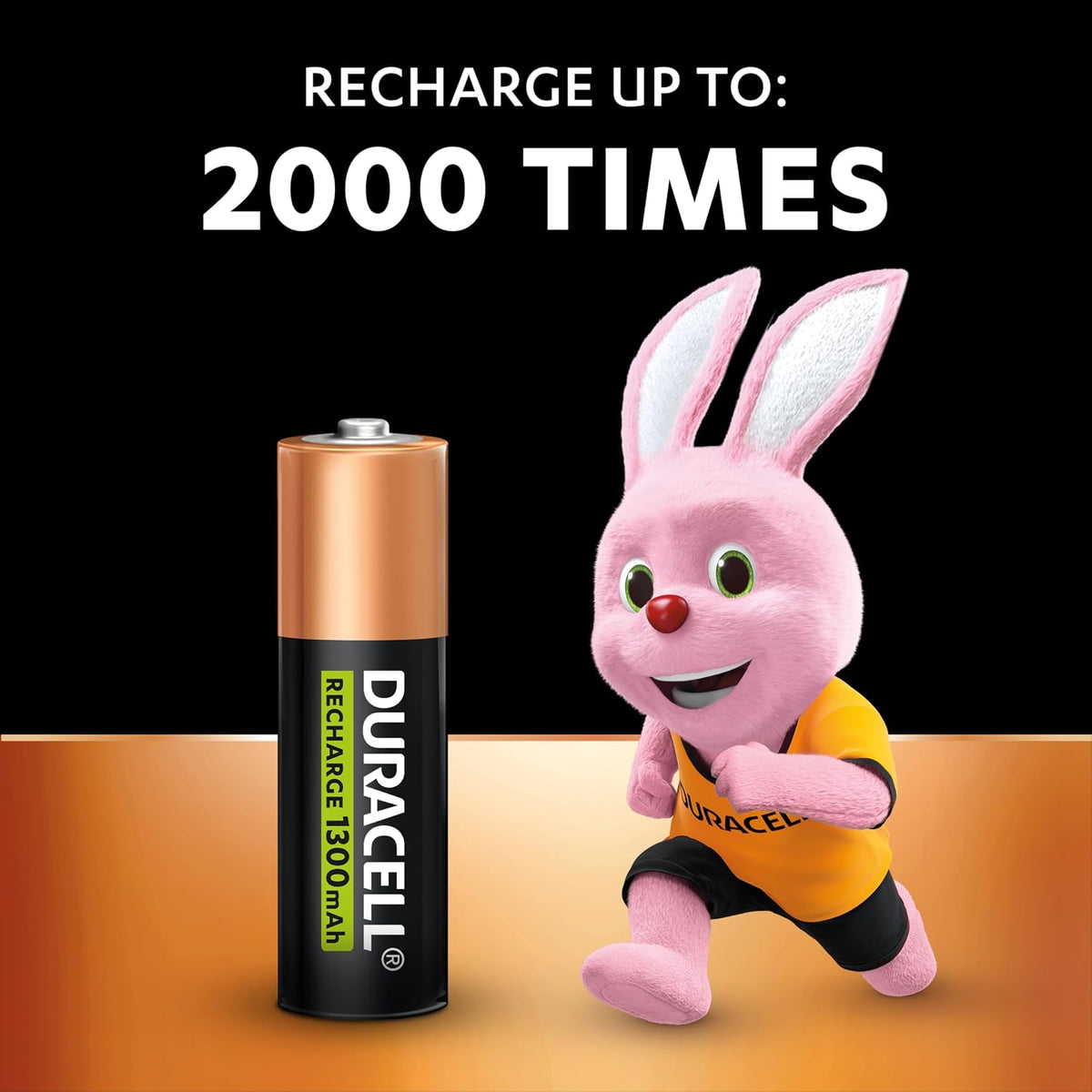 Duracell Recharge Plus | Rechargeable AA batteries | 1300mAh | Pack of 4