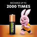 Duracell Recharge Plus | Rechargeable AA batteries | 1300mAh | Pack of 4