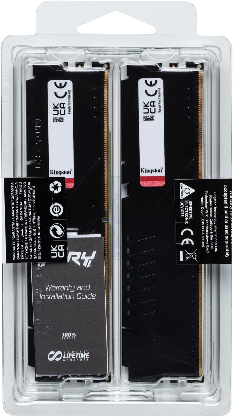 Kingston FURY Beast | DDR5 RAM | 64GB 5600MT/s CL40 | 2 x 32GB Black