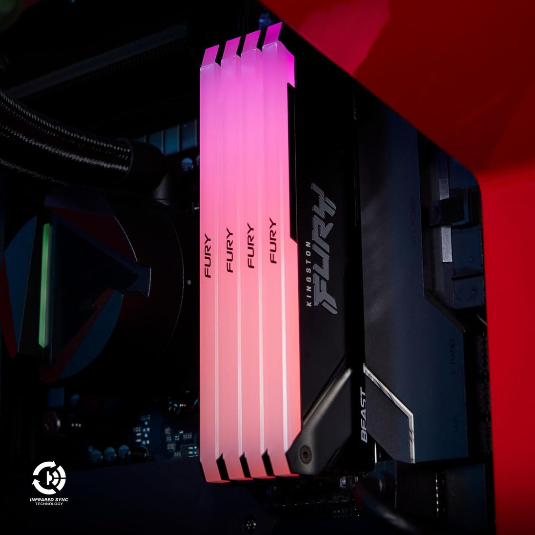 Kingston FURY Beast | DDR4 RGB RAM kit | 32GB 2 x 16GB | 3200MT/s CL16 | Black