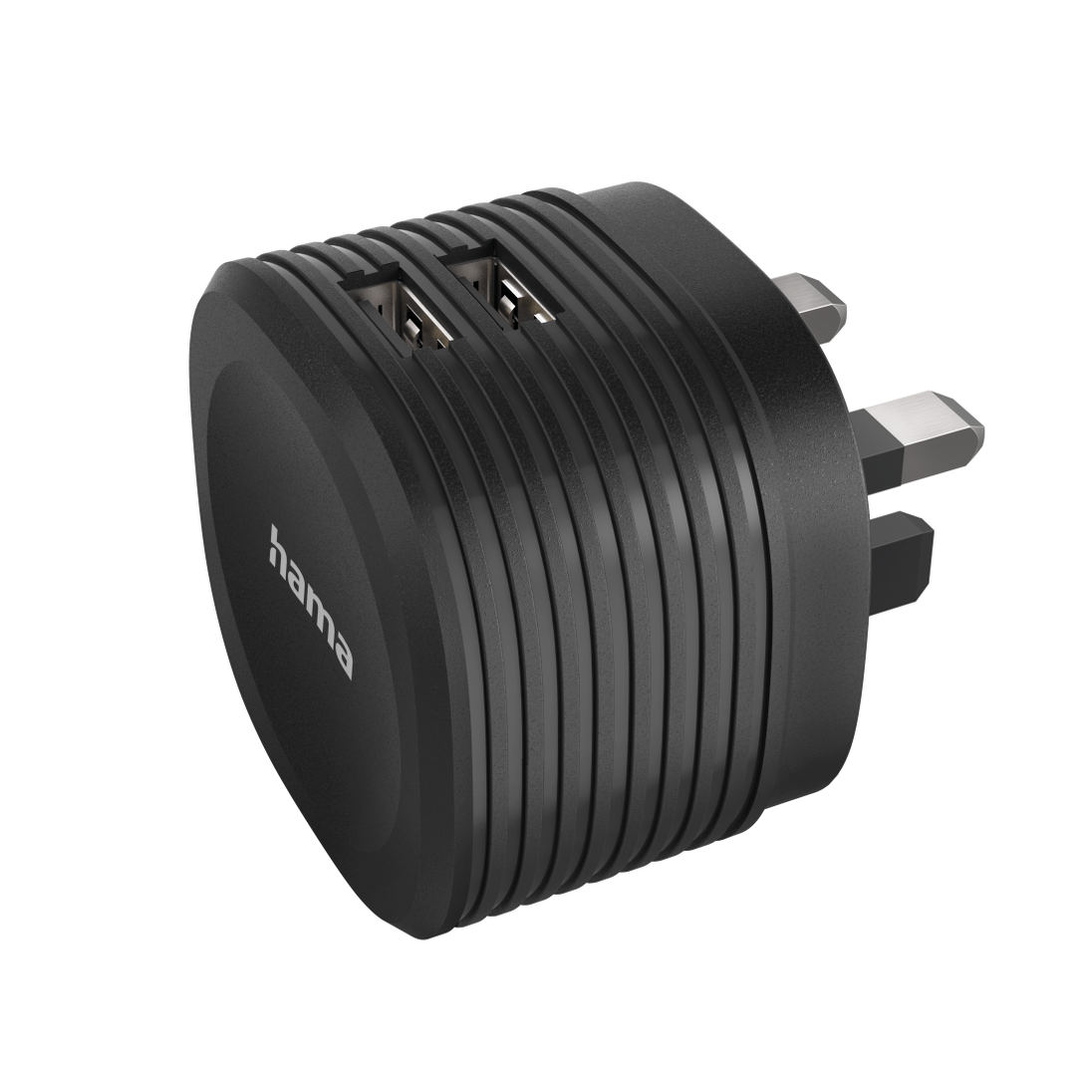 Hama Dual Charger | 2x USB-A 2.4A | UK plug | Black