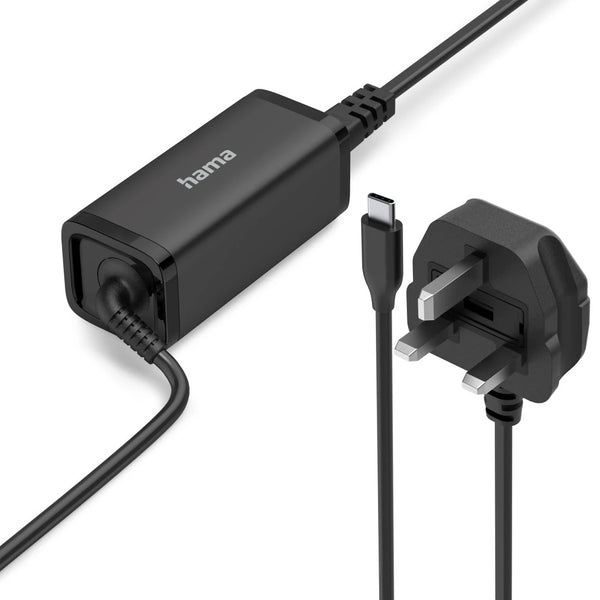Hama 73200023 | USB-C notebook power supply | GaN PD 65W | Black