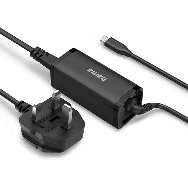 Hama 73200023 | USB-C notebook power supply | GaN PD 65W | Black