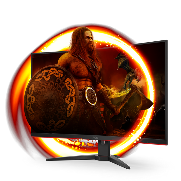 AOC C32G2ZE/BK | Curved gaming monitor | 31.5 inch Full HD 240Hz | Black and red