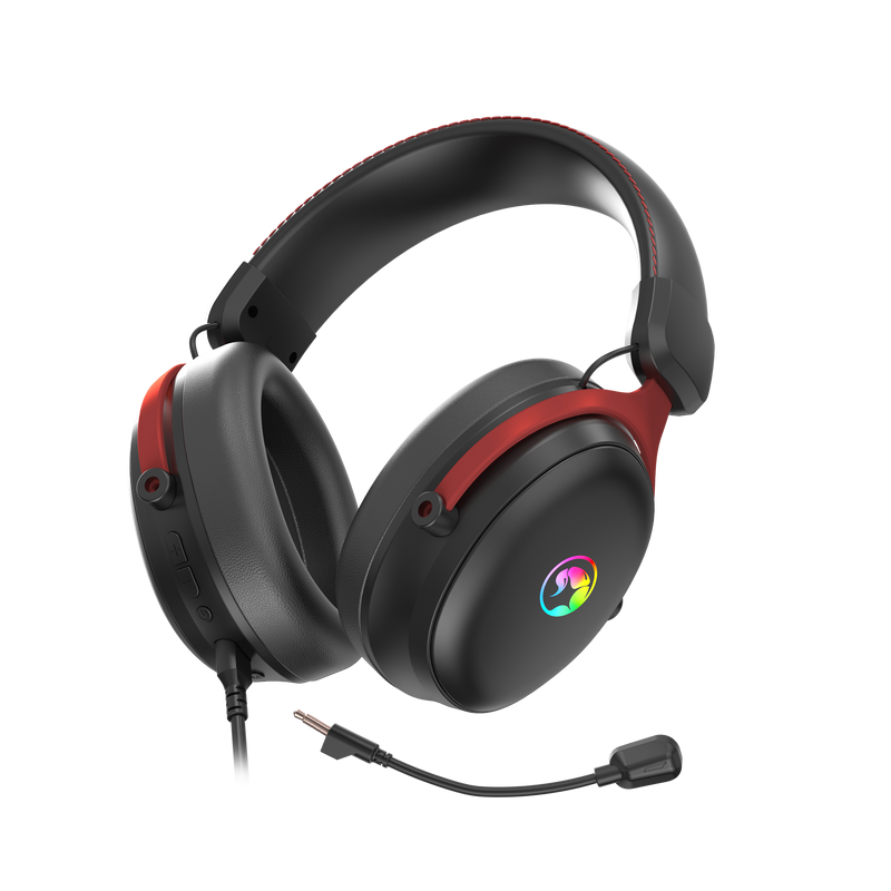 Marvo Tactic X Pro HG9076W | Gaming headset | Tri-mode wireless | Black and red