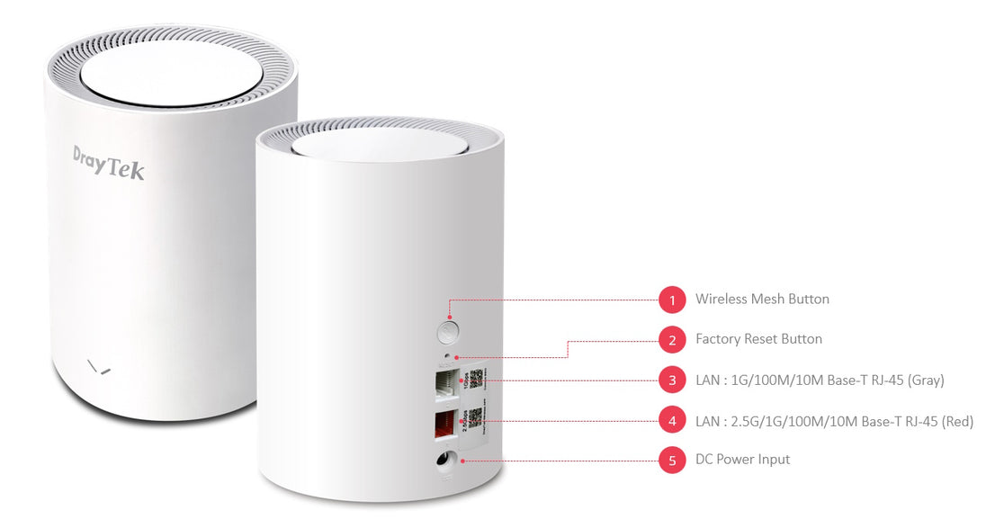DrayTek VigorAP 805 | Mesh wireless access point | Wi-Fi 6 AX3000 | 2.5GbE