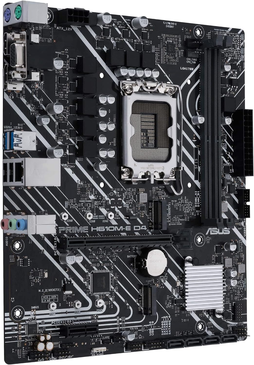 ASUS PRIME H610M-E D4-CSM | Micro-ATX motherboard | Intel H610 LGA1700 | DDR4