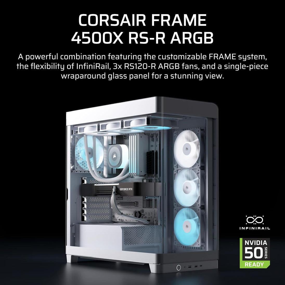 CORSAIR FRAME 4500X RS-R ARGB | PC case | Panoramic glass | White