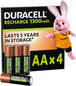Duracell Recharge Plus | Rechargeable AA batteries | 1300mAh | Pack of 4