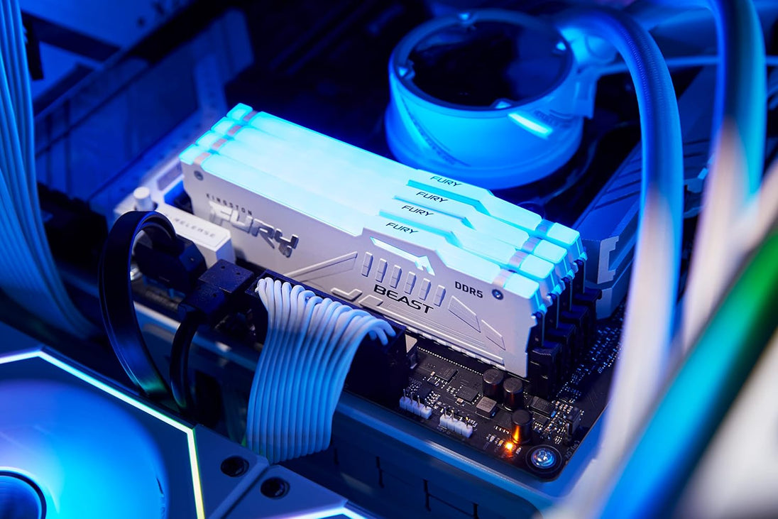 Kingston FURY Beast | DDR5 RAM kit | 32GB 5600MT/s CL36 | White RGB