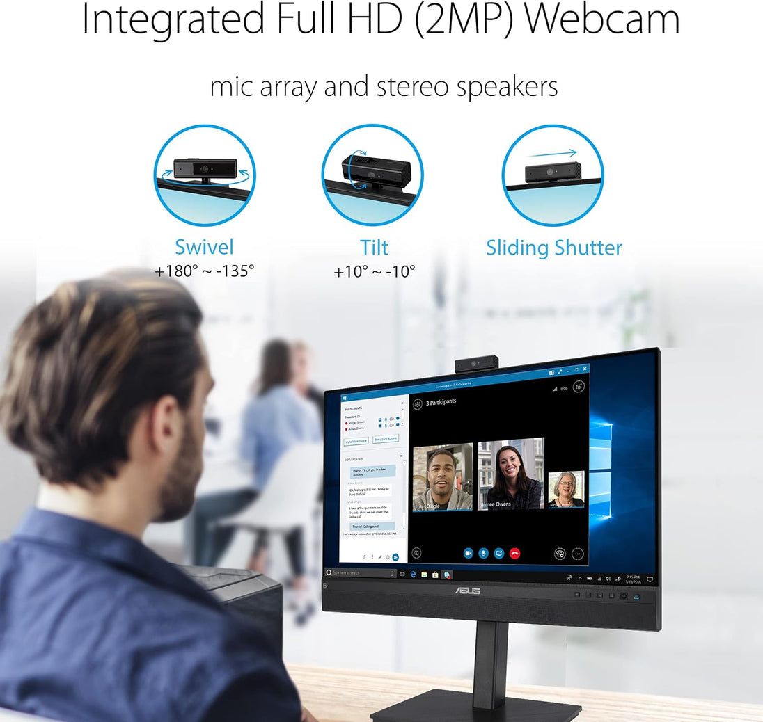ASUS BE24ECSNK | Video conferencing monitor | 23.8-inch Full HD IPS | Black