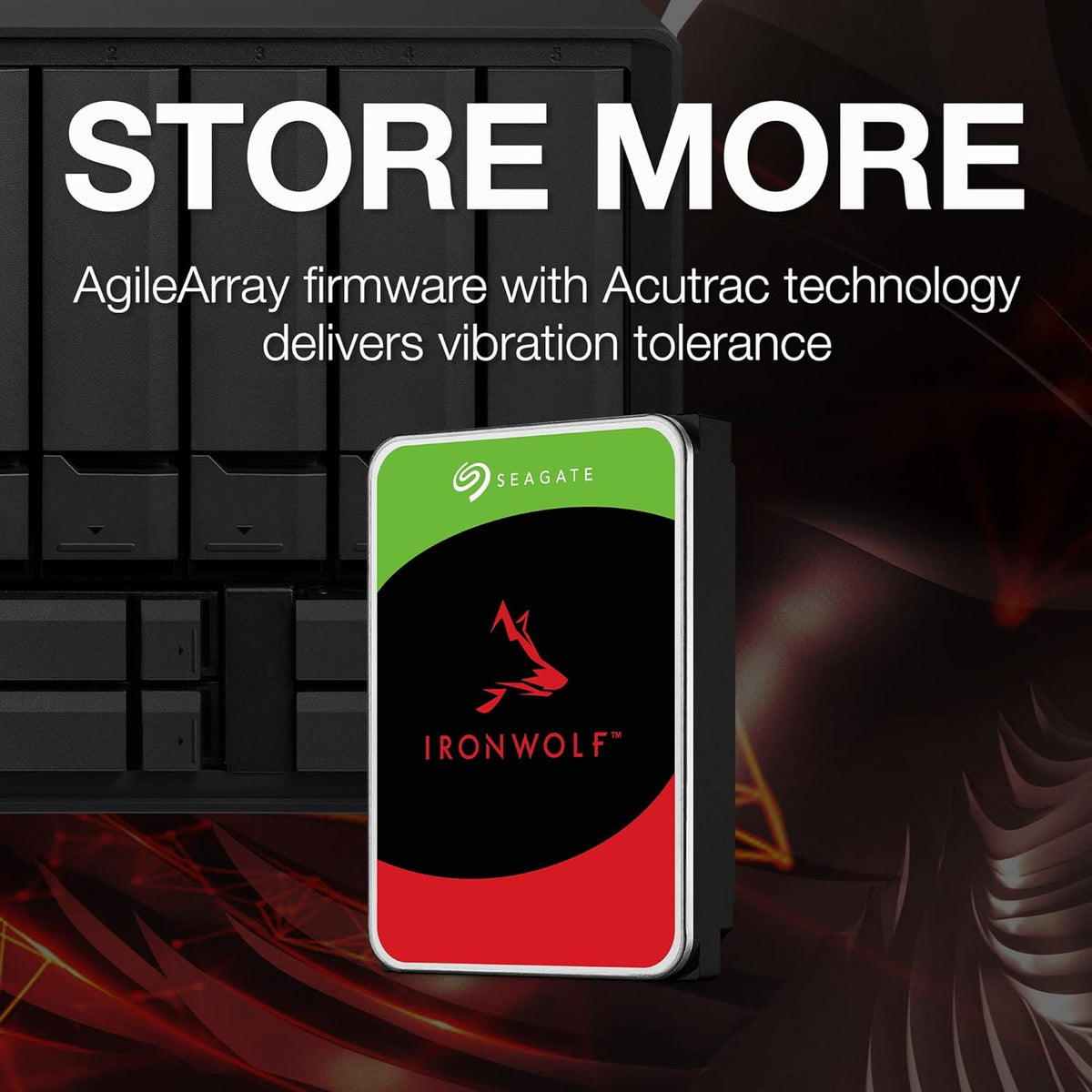 Seagate IronWolf ST4000VN006 | 4TB NAS hard drive | 3.5-inch SATA 6Gb/s