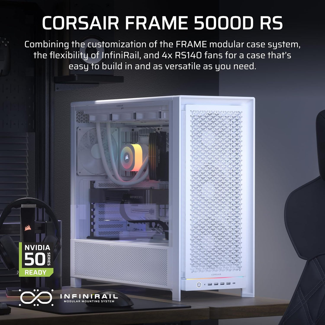 CORSAIR FRAME 5000D RS | PC case | Mid-tower | White
