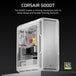 CORSAIR 5000T | Mid-tower PC case | E-ATX compatible | White