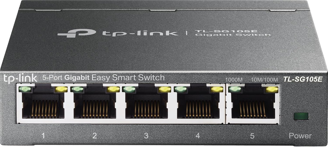 TP-Link TL-SG105E | 5-port Gigabit smart switch | 10/100/1000 Mbps | Metal