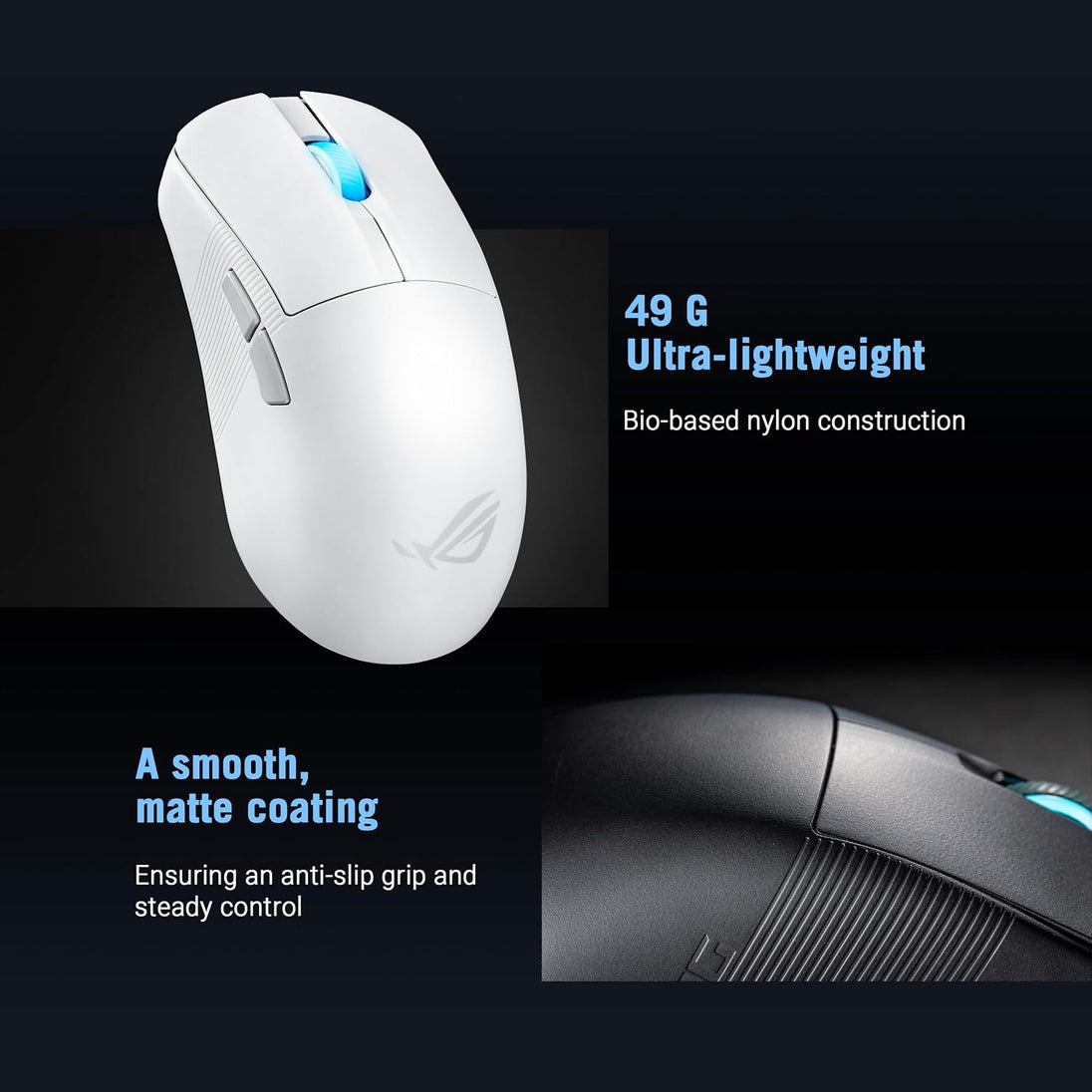ASUS ROG Harpe Ace Mini | Wireless gaming mouse | 42,000 DPI | Moonlight White