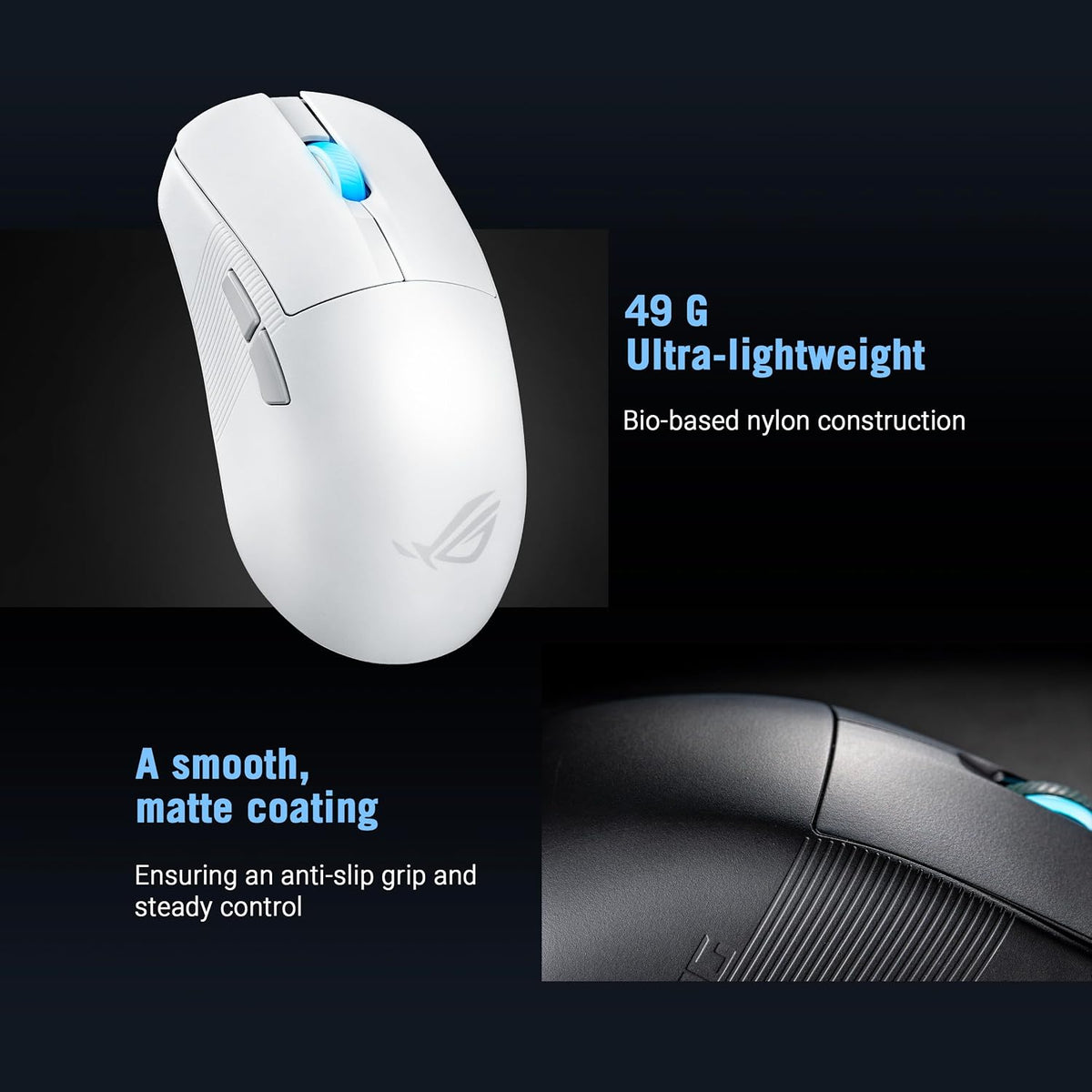 ASUS ROG Harpe Ace Mini | Wireless gaming mouse | 42,000 DPI | Moonlight White