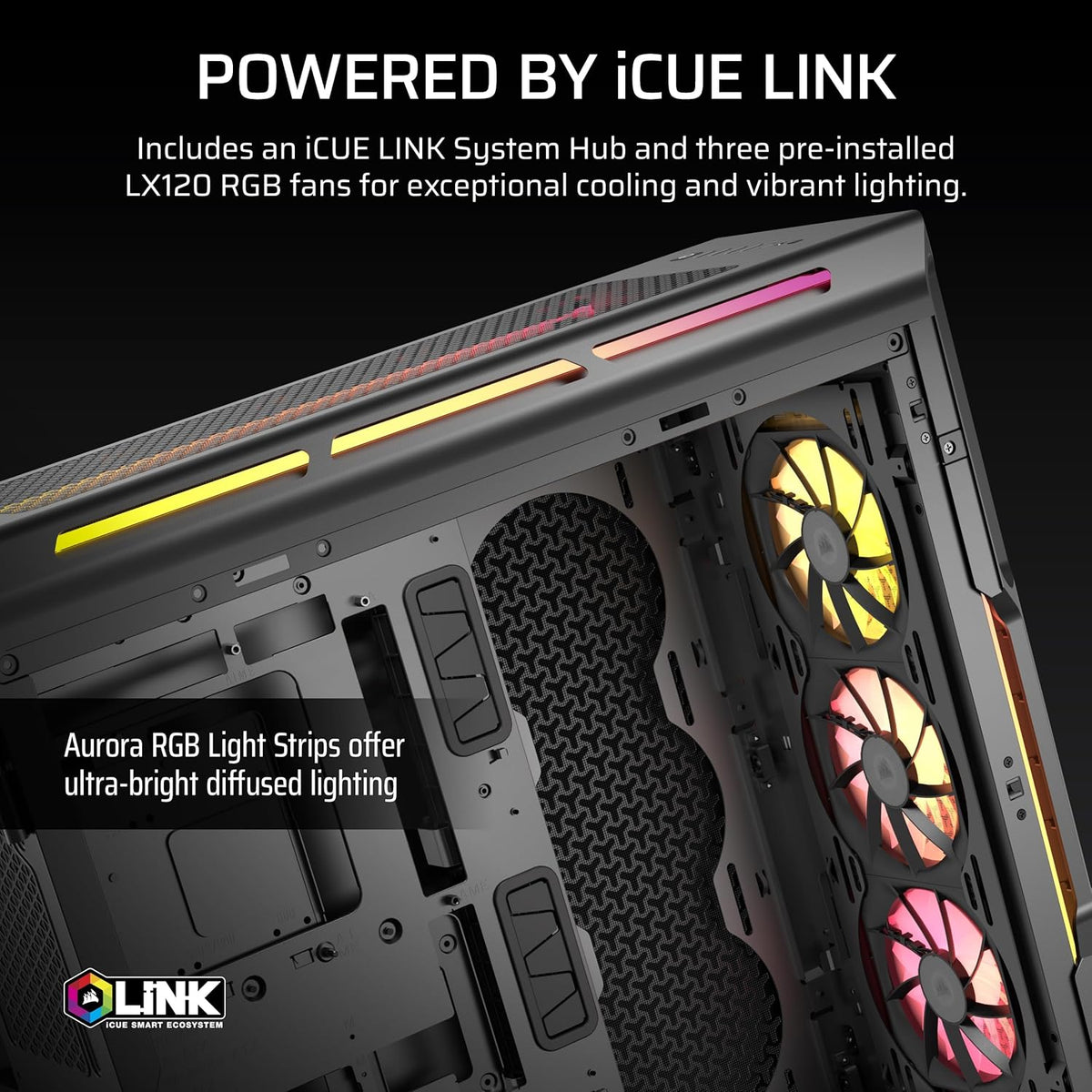 CORSAIR iCUE LINK 5000T LX RGB | PC case | Mid-tower | Black