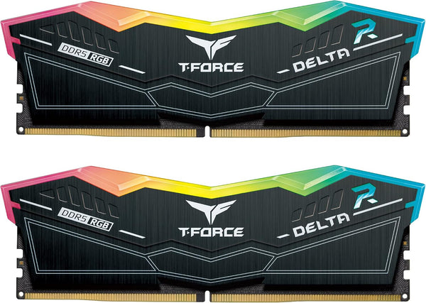 TEAM T-FORCE DELTA RGB | 64GB DDR5 RAM kit | 6000MHz CL38 | Black