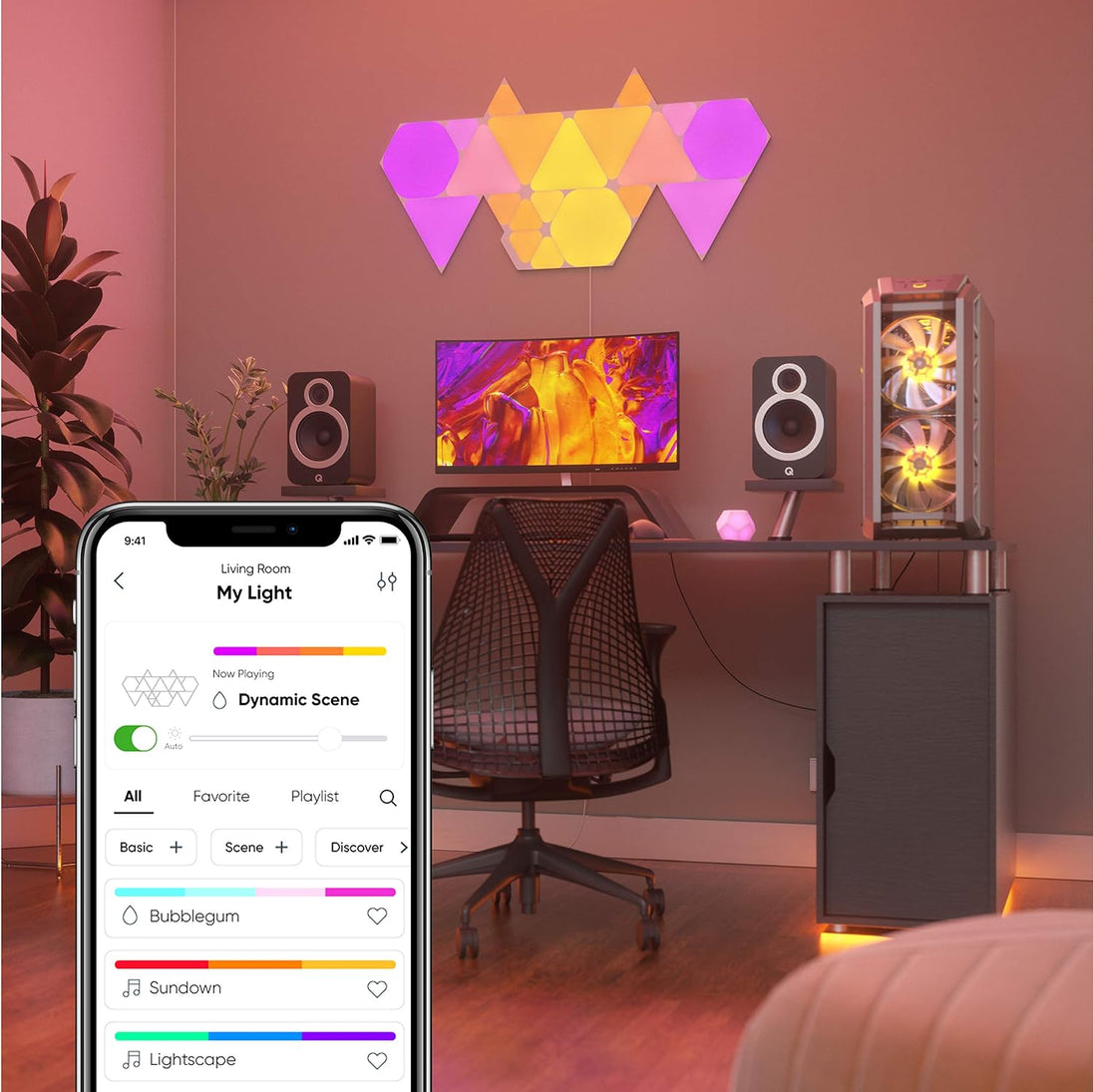 Nanoleaf Shapes Triangles | Smart LED wall light panels | White