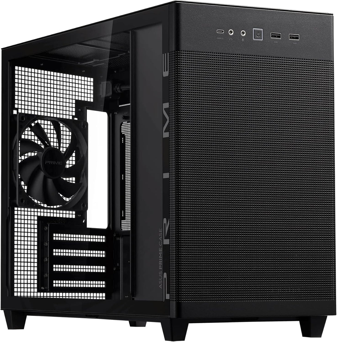 ASUS Prime AP201 | MicroATX PC case | Tempered glass | Black