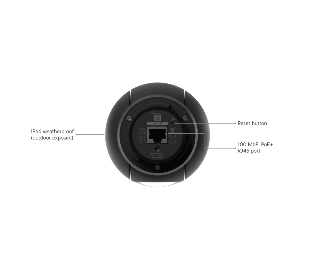 Ubiquiti UniFi G5 PTZ | PTZ security camera | 2K 2x optical zoom | Black