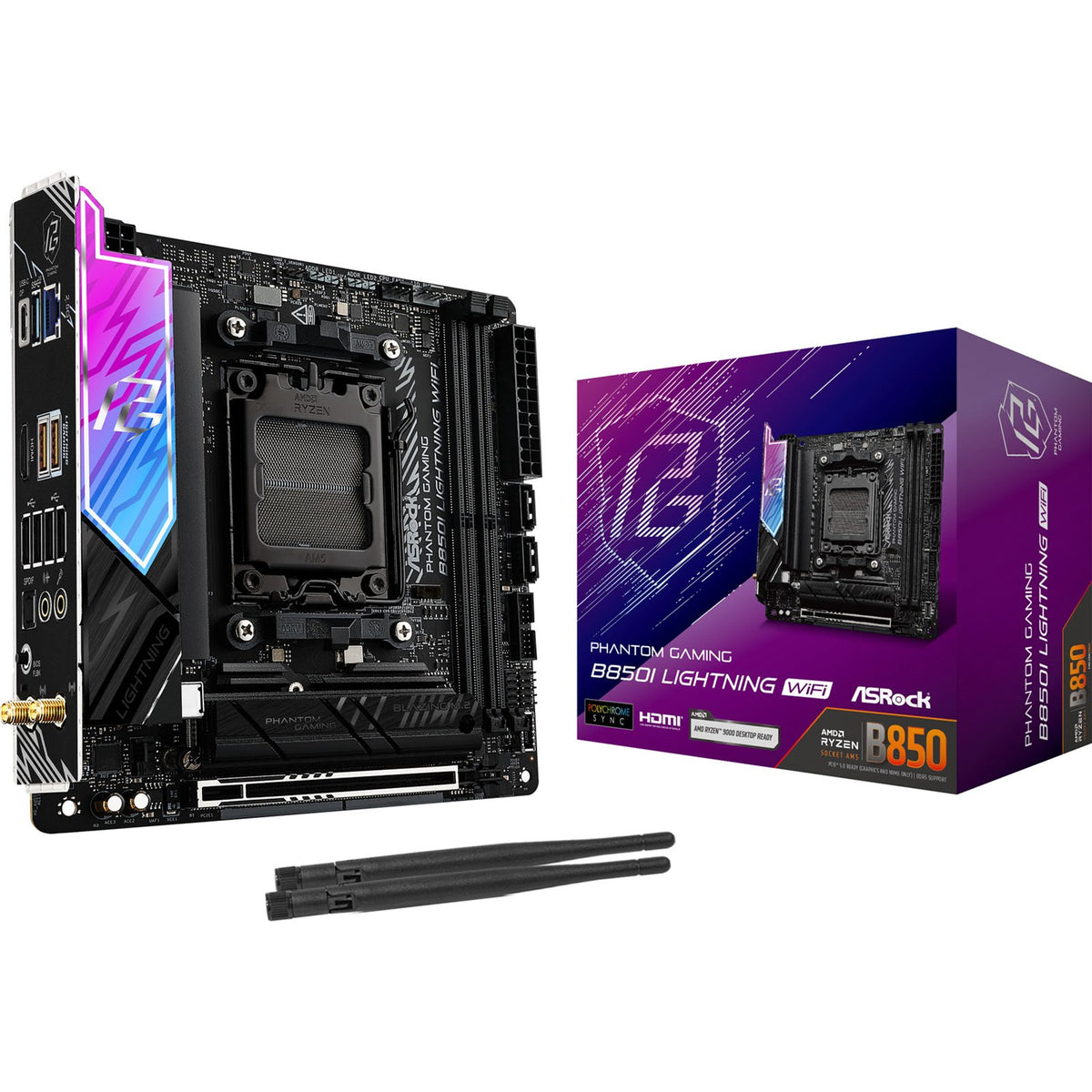 ASRock B850I Lightning WiFi | Mini-ITX motherboard | AM5 and B850 | DDR5