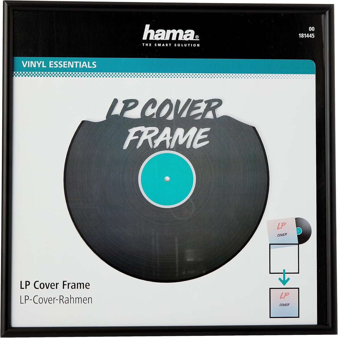 Hama 00181445 | LP cover frame | Aluminium | 31.5 x 31.5 cm | Black