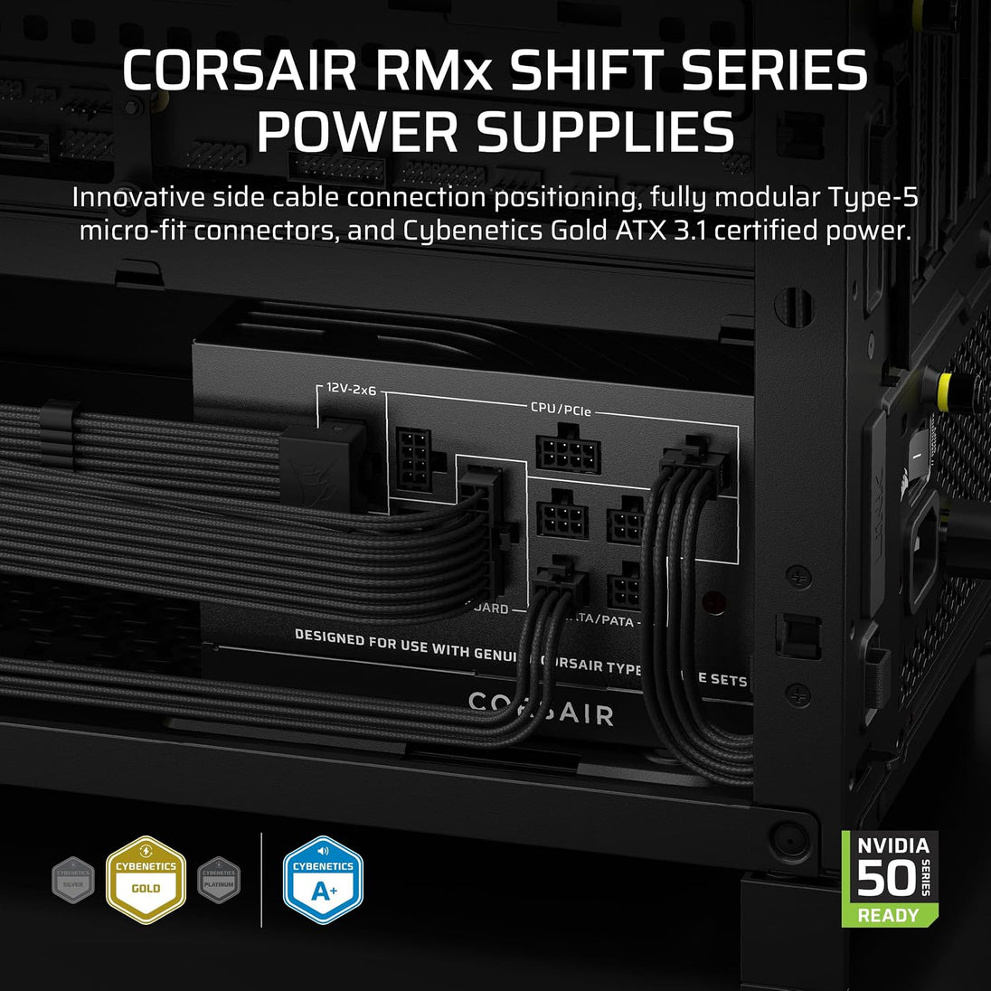 CORSAIR RM850x SHIFT | ATX power supply | 850W fully modular | UK