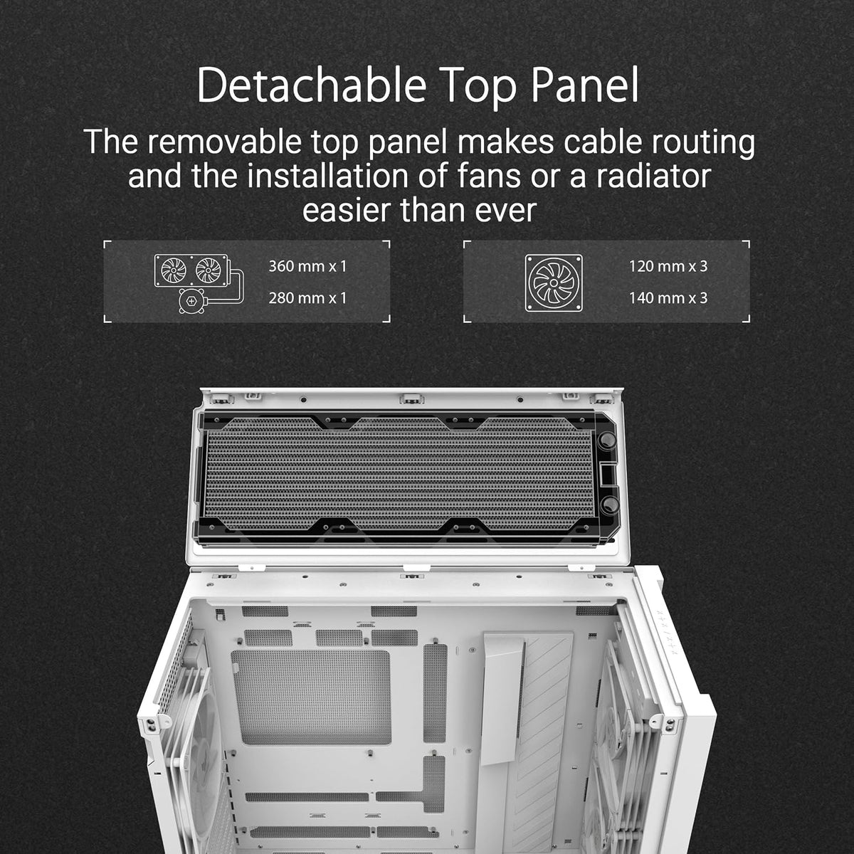 ASUS TUF Gaming GT302 ARGB | PC case | Mid tower | White