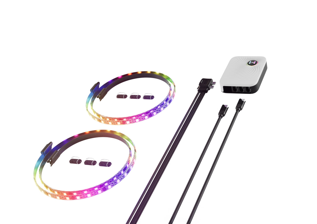 HYTE LS30 | qRGB light strips | 1000 mm 2 pack | Black with NP50