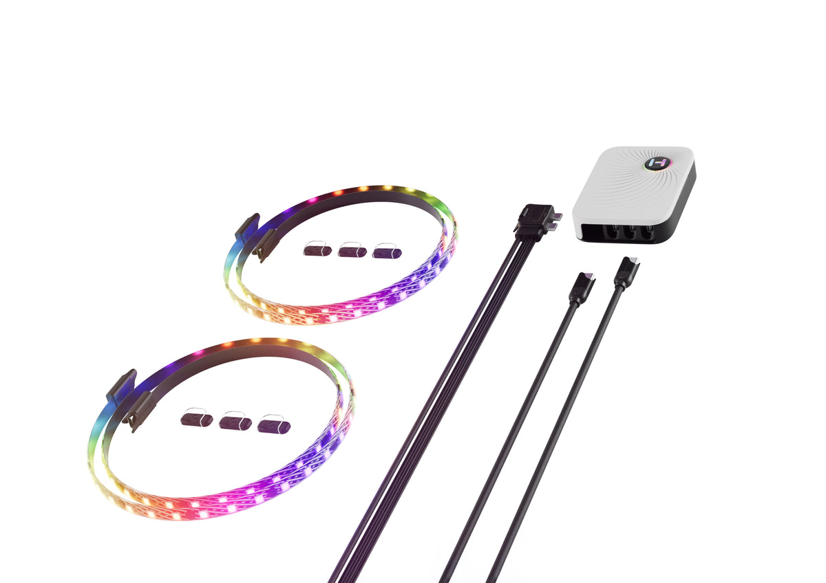 HYTE LS30 | qRGB light strips | 1000 mm 2 pack | Black with NP50