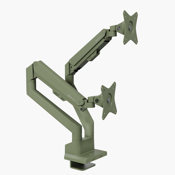 Arozzi Alzare Neo Duo | Dual monitor arm | Gas spring | Forest Green