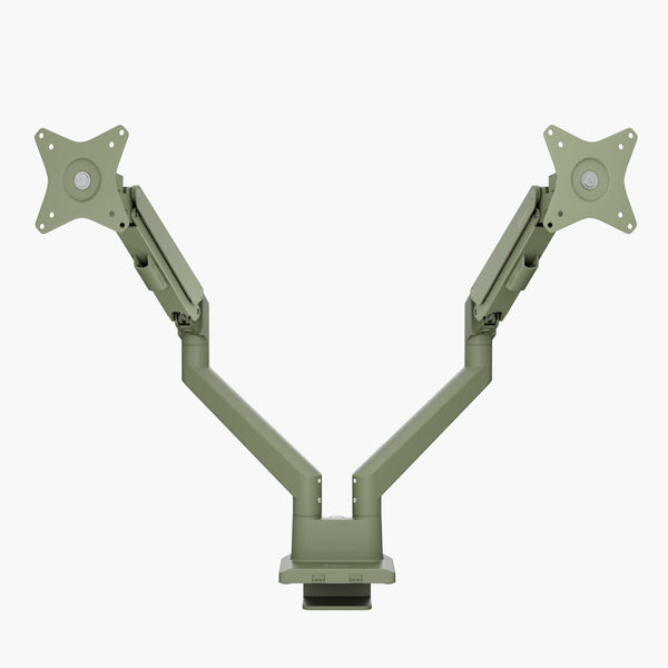 Arozzi Alzare Neo Duo | Dual monitor arm | Gas spring | Forest Green