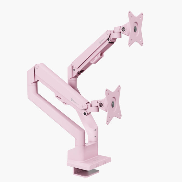 Arozzi Alzare Neo Duo | Dual monitor arm | Gas spring | Pink