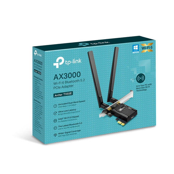 TP-Link Archer TX55E | Wi-Fi 6 PCIe adapter | AX3000 | Bluetooth 5.2