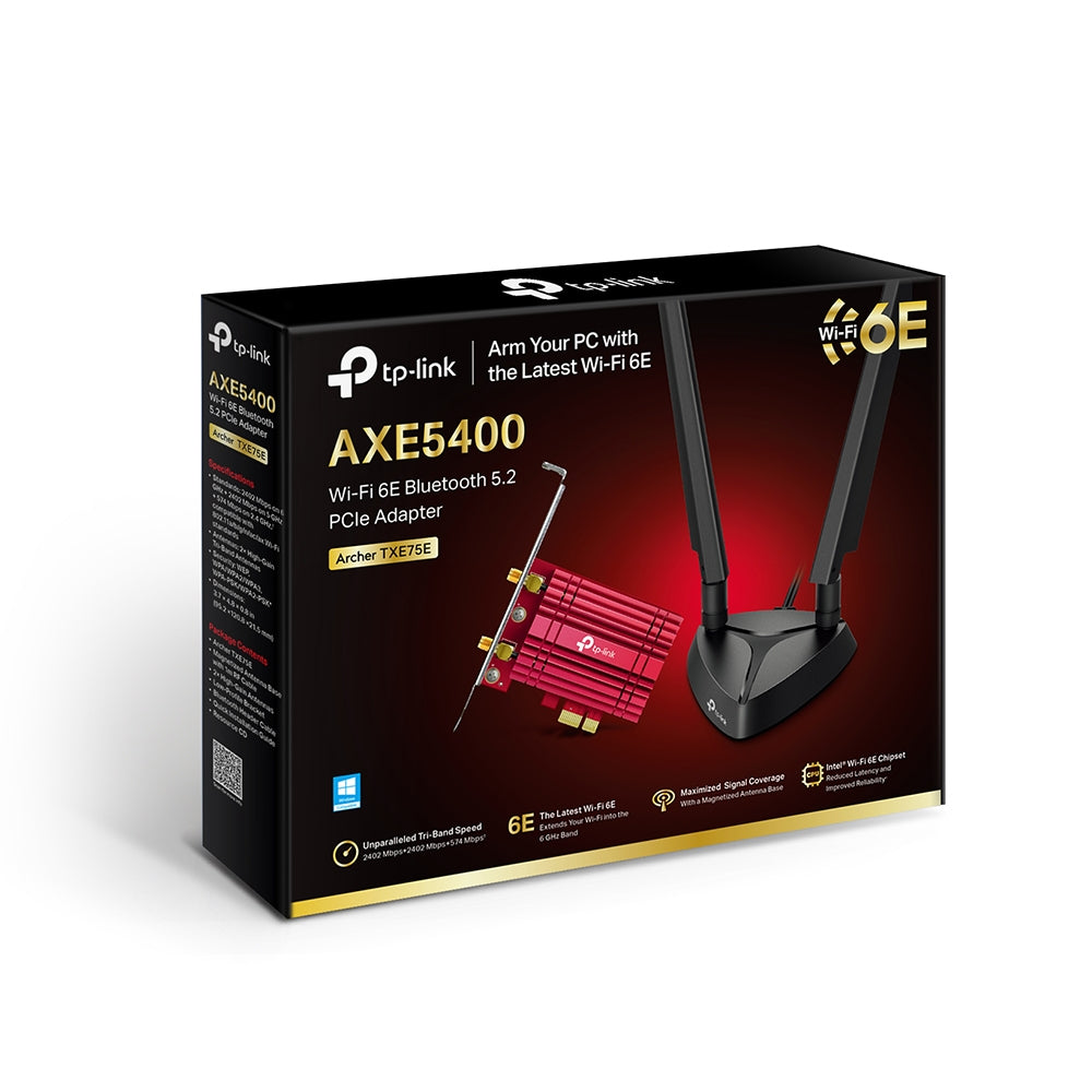TP-Link Archer TXE75E | Wi-Fi 6E PCIe adapter | AXE5400 tri-band | Bluetooth 5.2
