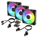 ARCTIC BioniX P14 A-RGB | PC case fans | 140 mm PWM | 3 pack | Black