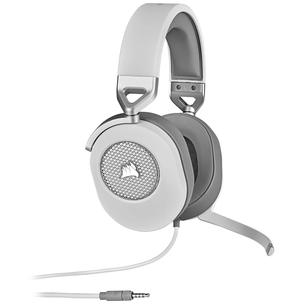 CORSAIR HS65 SURROUND | Wired gaming headset | Dolby Audio 7.1 | White
