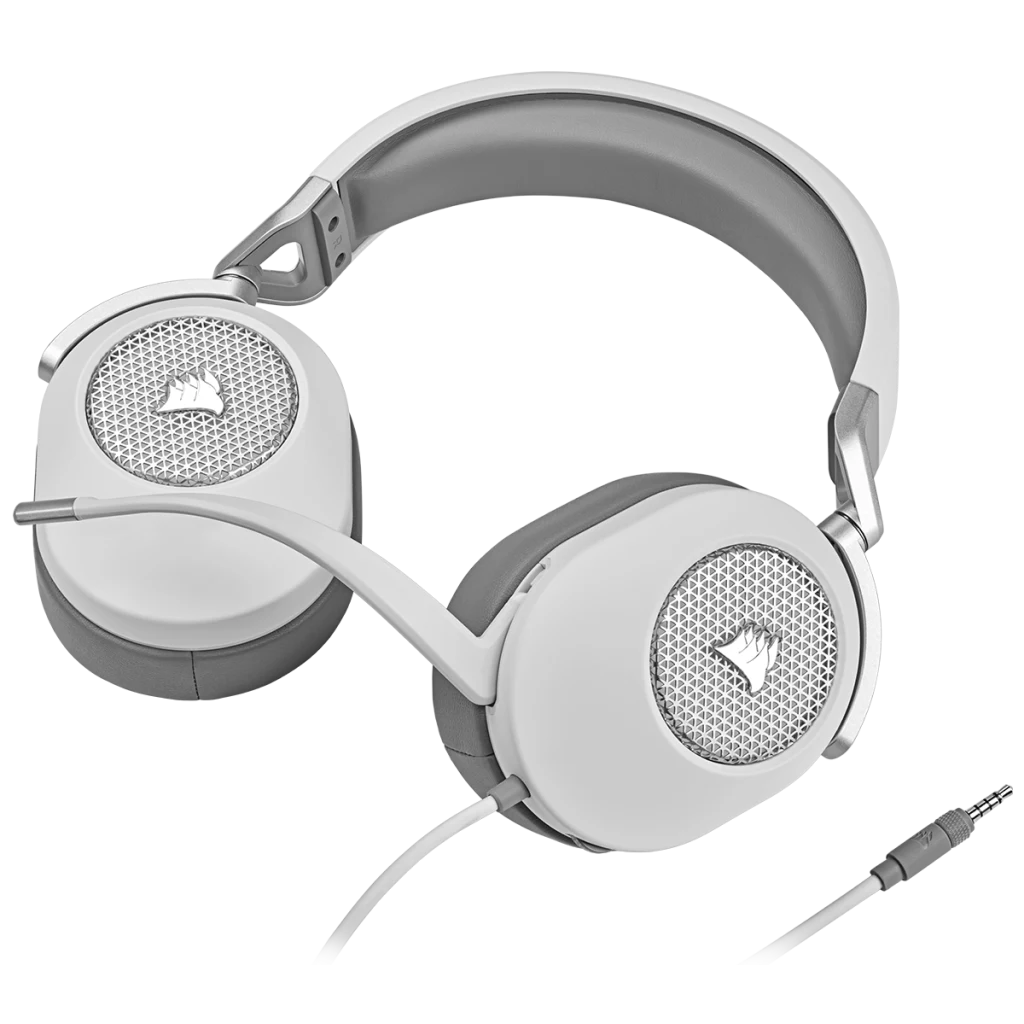 CORSAIR HS65 SURROUND | Wired gaming headset | Dolby Audio 7.1 | White
