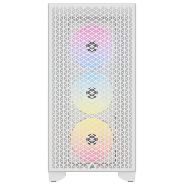 CORSAIR 3000D RGB AIRFLOW | Mid-tower PC case | Three AR120 RGB fans | White
