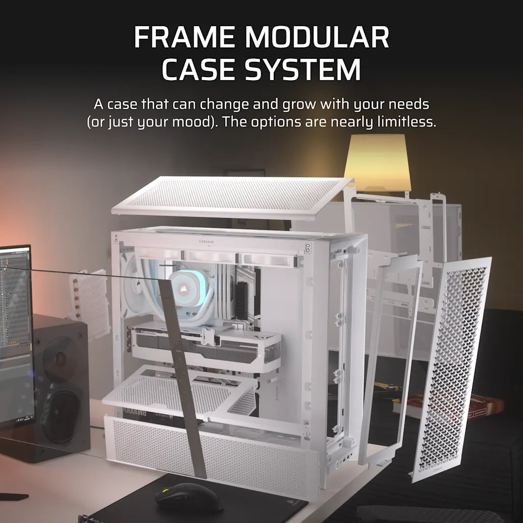 CORSAIR FRAME 4000D | Mid-tower PC case | E-ATX support | White
