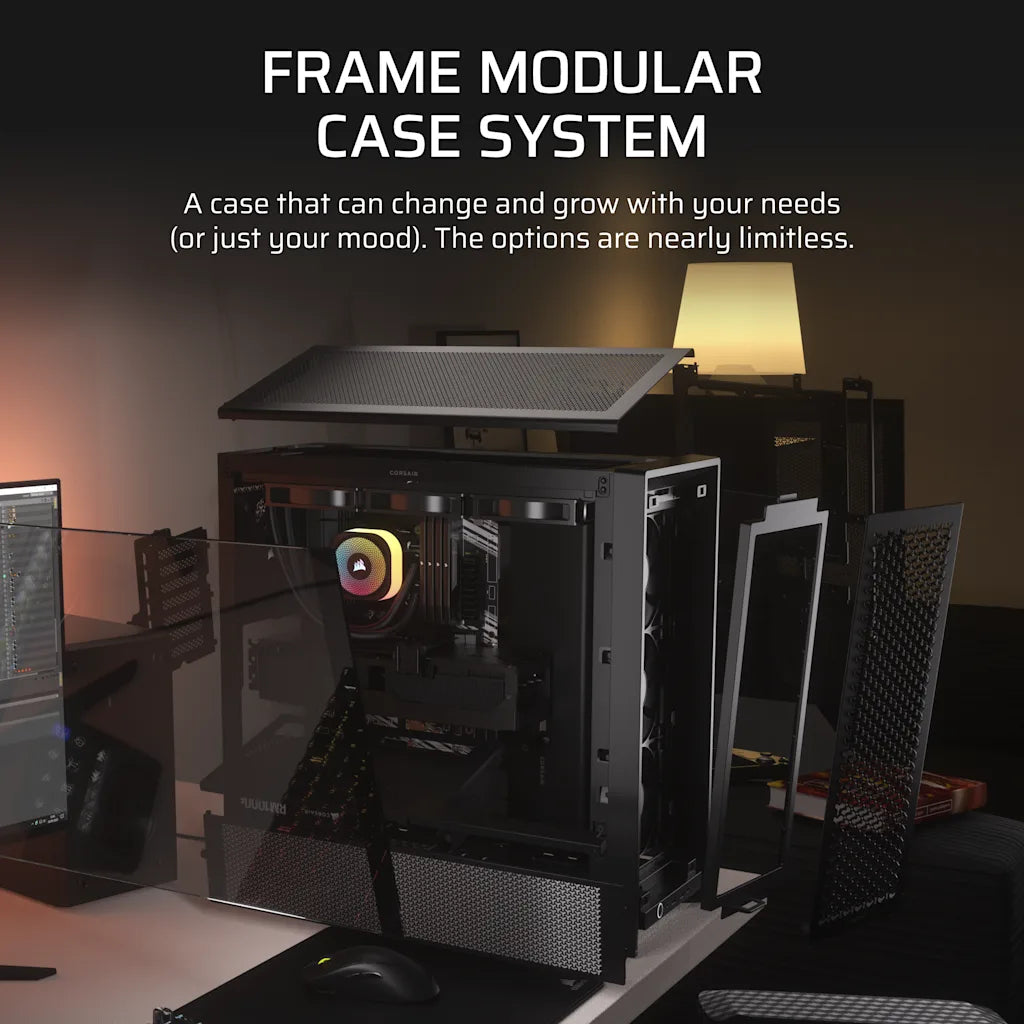 CORSAIR FRAME 4000D RS | Mid-tower PC case | 3 RS120 fans | Black